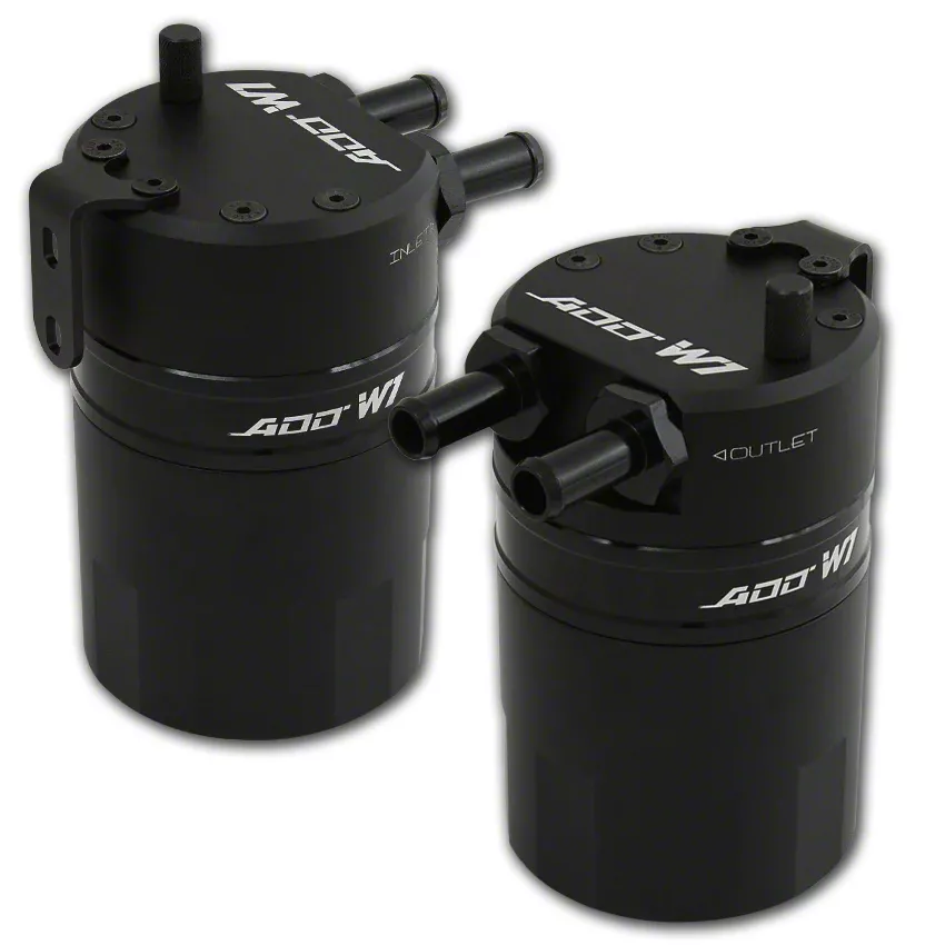 ADD W1 Baffled Oil Catch Can Kit V3; Black Ring (19-24 5.7L RAM 1500)