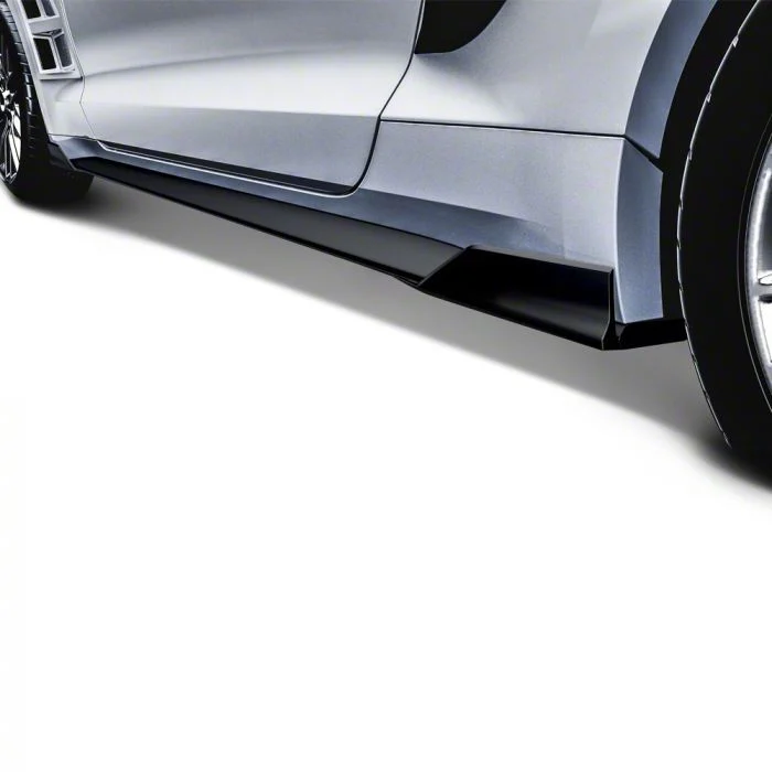 Air Design Rocker Winglets; Satin Black (15-23 Mustang GT, EcoBoost, V6)