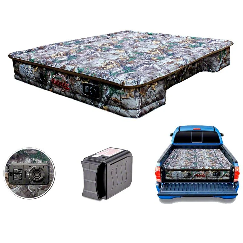 AirBedz by Pittman Outdoors Original Truck Bed Air Mattress with Built-in Rechargeable Battery Air Pump; Realtree Camouflage (07-26 Sierra 3500 HD w/ 8-Foot Long Box)