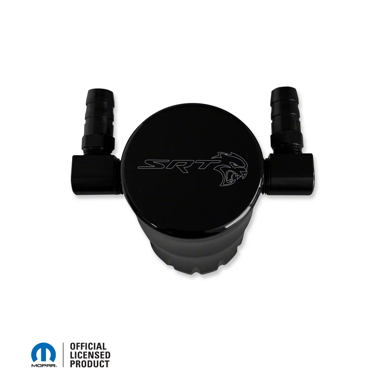 American Brothers Design Black Oil Catch Can with SRT Hellcat Logo (15-23 Charger SRT Hellcat)