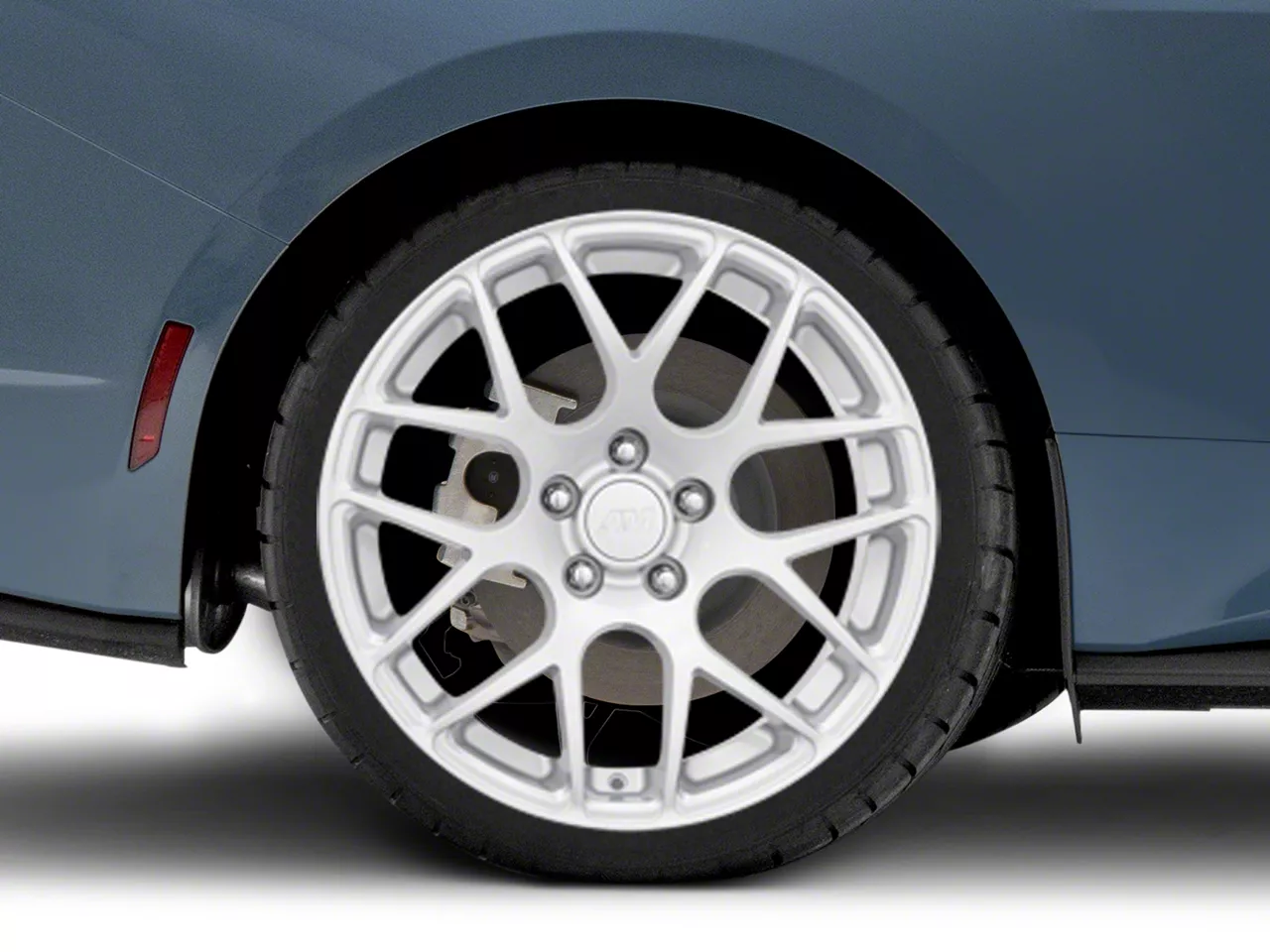 AMR Silver Wheel; Rear Only; 20x10; 48mm Offset (24-26 Mustang)