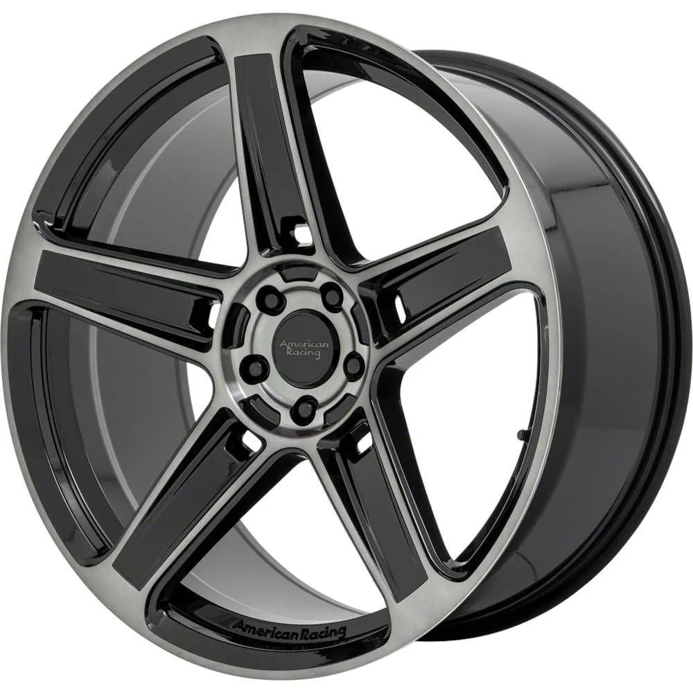 American Racing HELLION Gloss Black with Gray Tint Wheel; 20x9.5; 15mm Offset (06-10 RWD Charger)