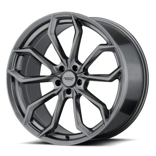 American Racing SPLITTER Graphite Wheel; Rear Only; 22x10.5; 25mm Offset (06-10 RWD Charger)