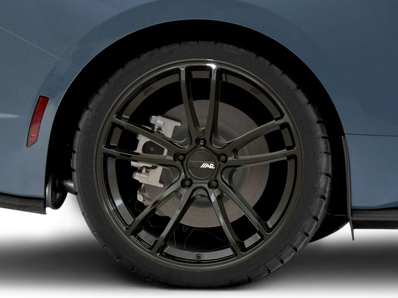 American Racing Mach Five Gloss Black Wheel; Rear Only; 20x10; 40mm Offset (24-26 Mustang)