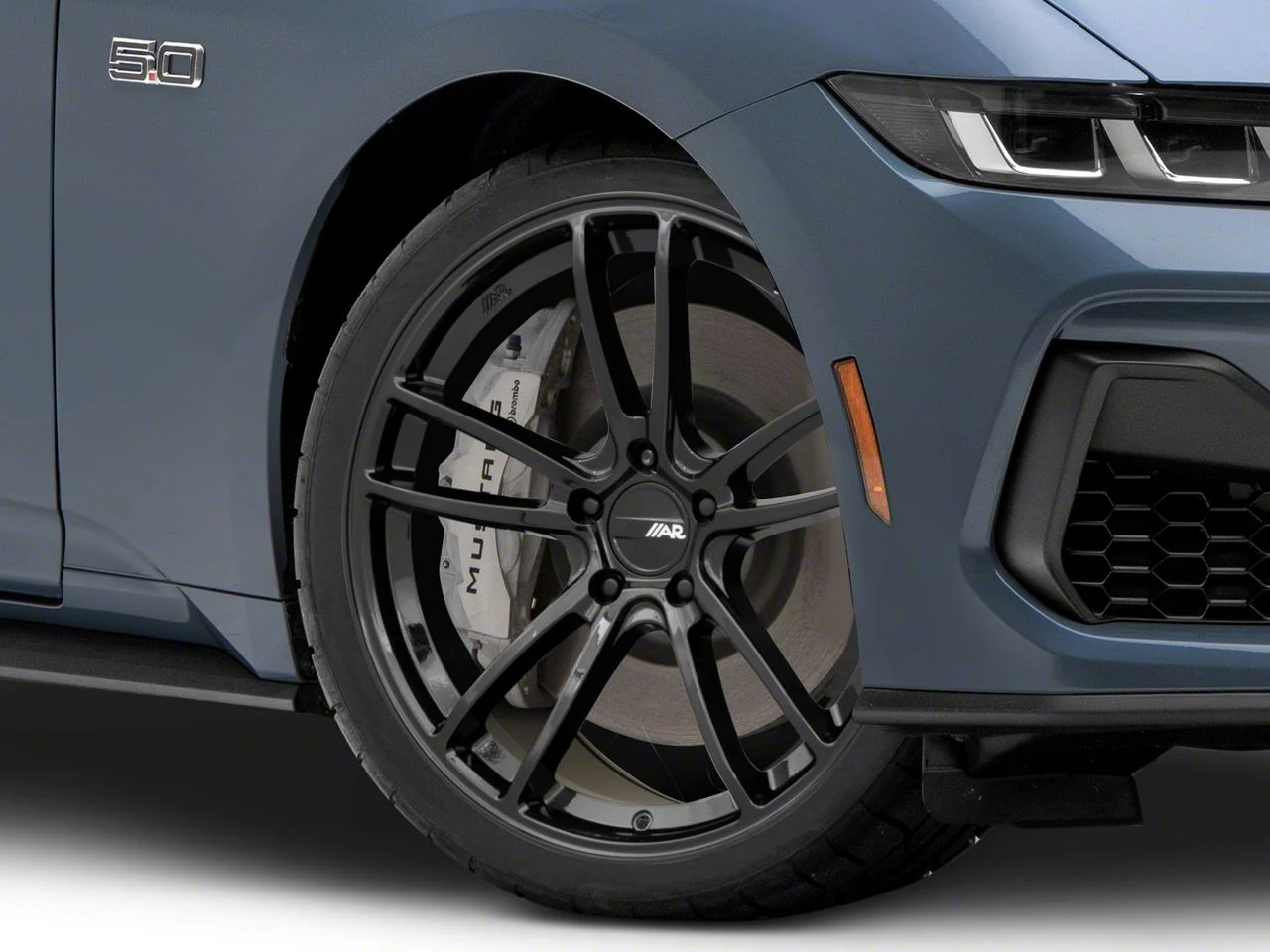 American Racing Mach Five Gloss Black Wheel; 20x11; 25mm Offset (24-26 Mustang)