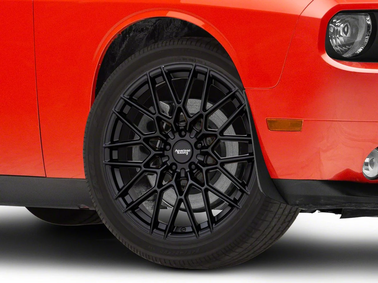 American Racing BARRAGE Satin Black Wheel; 20x9; 20mm Offset (08-23 RWD Challenger, Excluding SRT Demon)