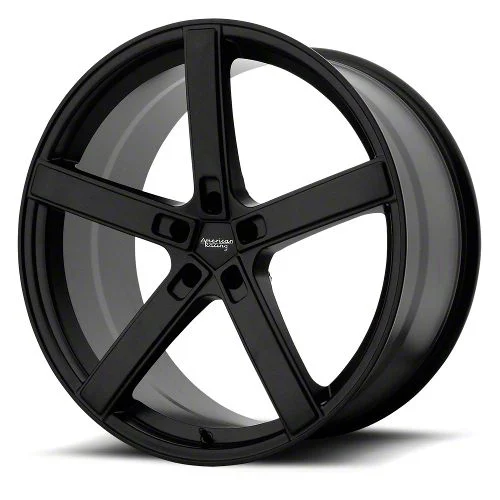 American Racing BLOCKHEAD Satin Black Wheel; 22x10.5; 25mm Offset (08-23 RWD Challenger, Excluding SRT Demon)