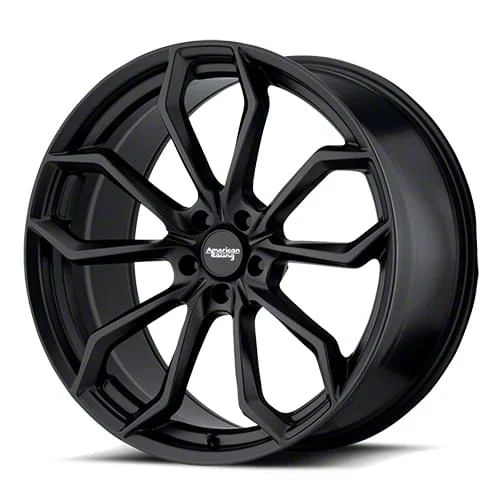 American Racing SPLITTER Satin Black Wheel; 20x9; 20mm Offset (11-23 RWD Charger)