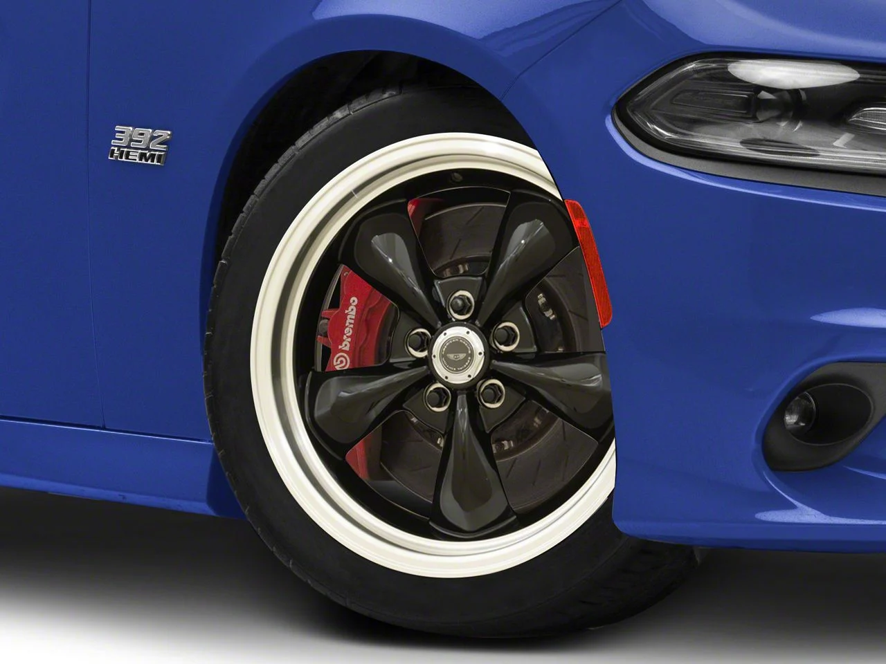 American Racing TORQ THRUST M Gloss Black Machined Wheel; 20x8.5; 18mm Offset (11-23 RWD Charger)