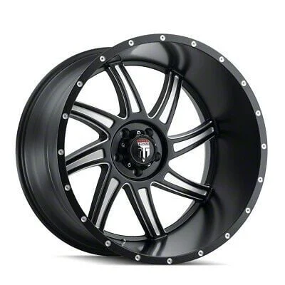 American Truxx Vortex Gloss Black Milled 6-Lug Wheel; 20x10; -24mm Offset (07-13 Silverado 1500)