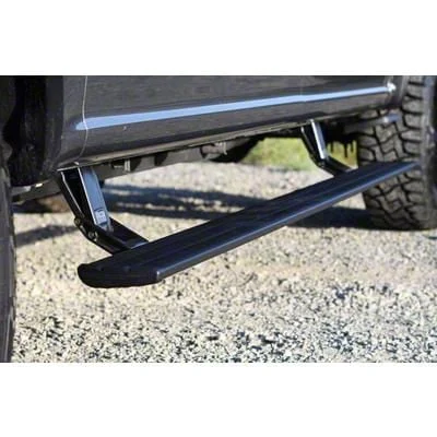 Amp Research PowerStep Smart Series Running Boards; Plug-n-Play (17-19 6.6L Duramax Sierra 3500 HD Double Cab, Crew Cab)