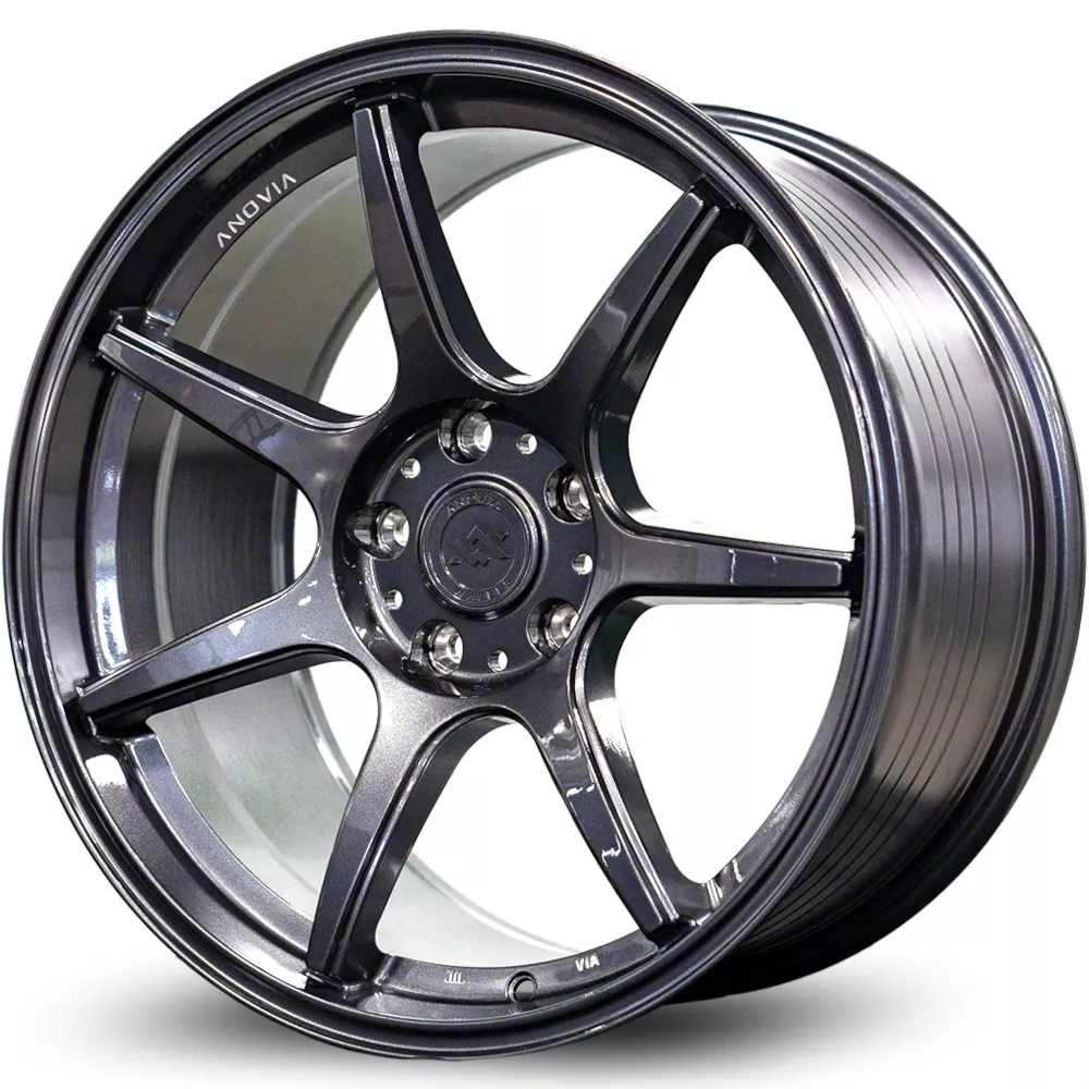 Anovia Wheels Kano Gunmetal Wheel; 18x9.5; 35mm Offset (05-09 Mustang GT, V6)