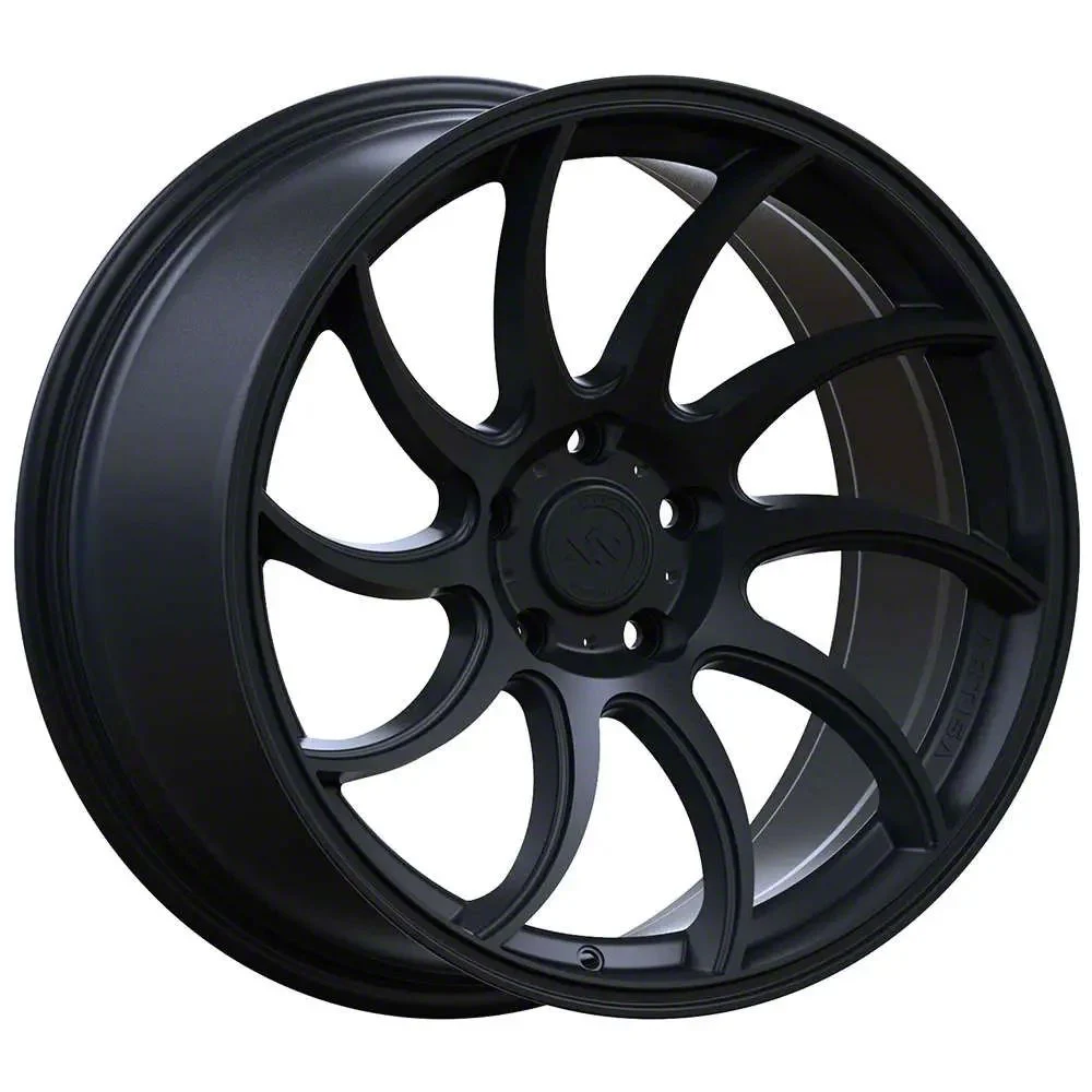 Anovia Wheels Night Raven Satin Black 4-Wheel Kit; 18x9.5; 35mm Offset (24-26 Mustang EcoBoost w/o Performance Pack)