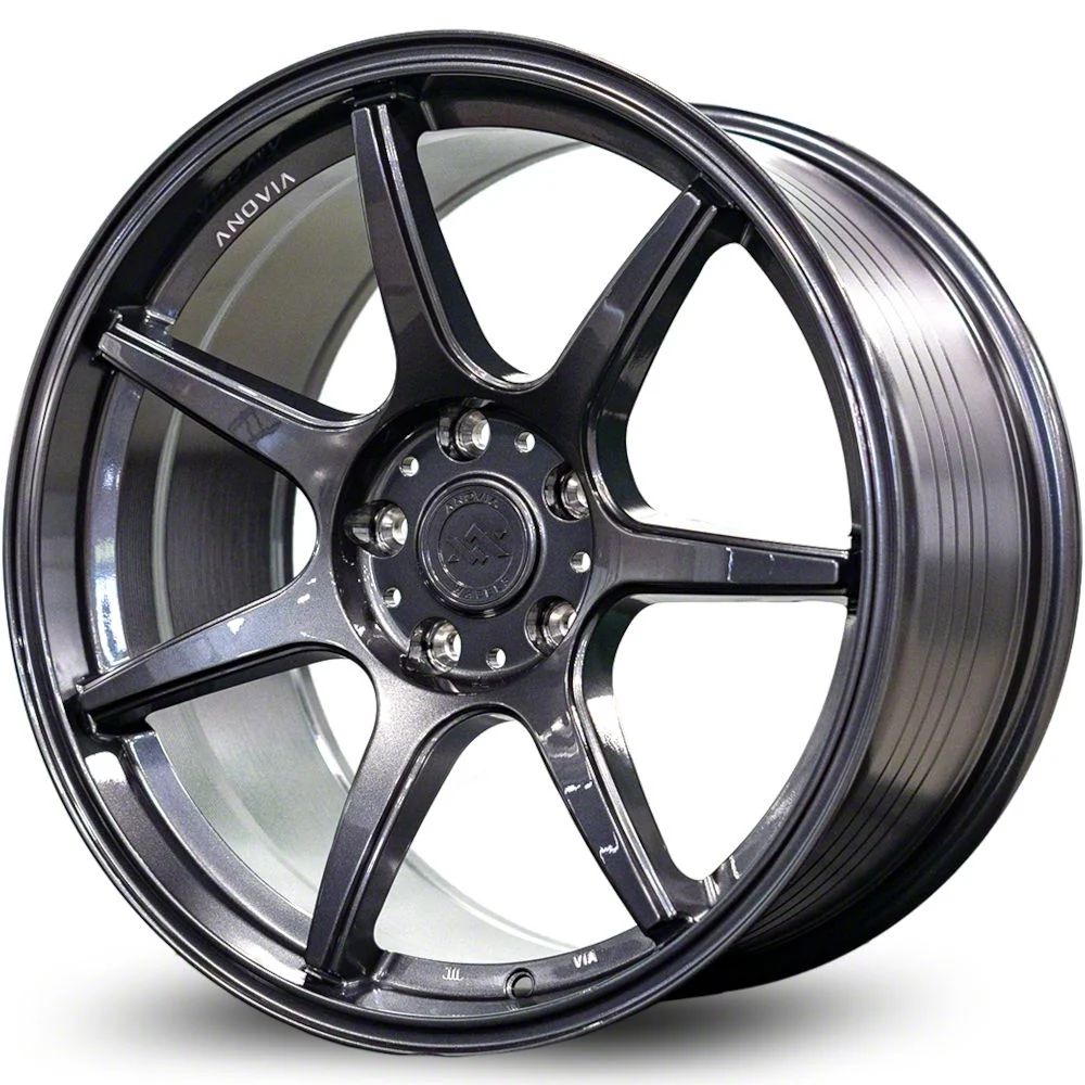 Anovia Wheels Kano Gunmetal Wheel; 18x9.5; 35mm Offset (15-23 Mustang EcoBoost w/o Performance Pack, V6)