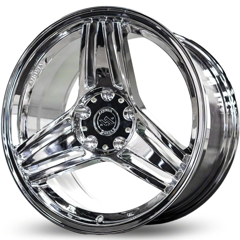 Anovia Wheels Treble Chrome Wheel; 18x9.5; 35mm Offset (15-23 Mustang EcoBoost w/o Performance Pack, V6)