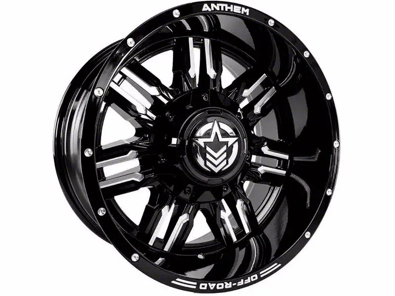 Anthem Off-Road Equalizer Gloss Black Milled 8-Lug Wheel; 20x9; 0mm Offset (11-16 F-250 Super Duty)