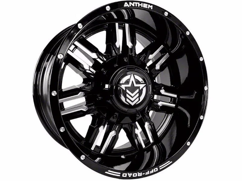 Anthem Off-Road Equalizer Gloss Black Milled 8-Lug Wheel; 18x10; -24mm Offset (07-10 Sierra 2500 HD)