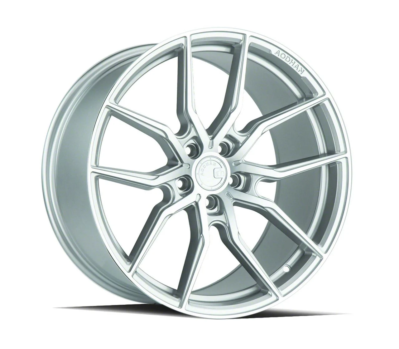 AFF1 Gloss Silver Machined Wheel; Rear Only; 20x10.5; 45mm Offset (24-26 Mustang)