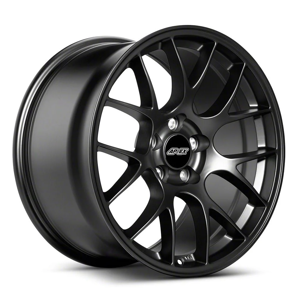 APEX EC-7 Satin Black Wheel; 18x10; 40mm Offset (24-26 Mustang EcoBoost w/o Performance Pack)
