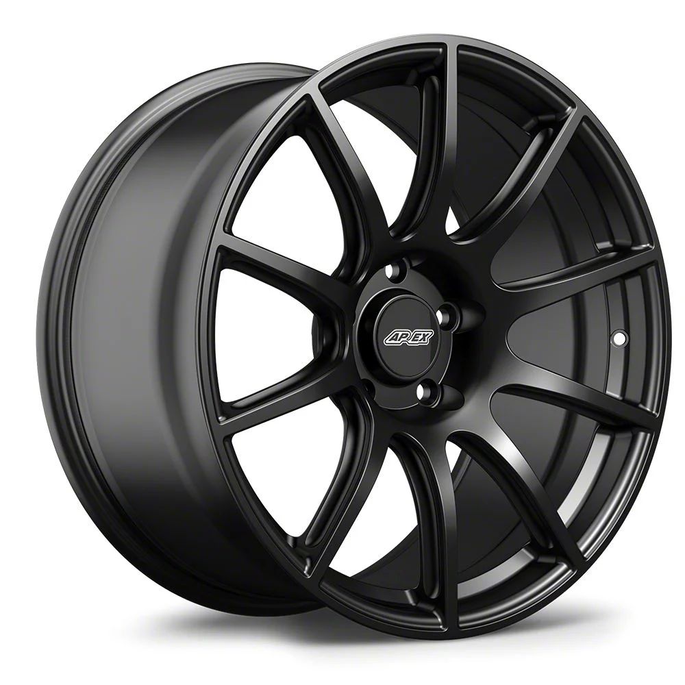 APEX SM-10 Satin Black Wheel; 18x10; 40mm Offset (24-26 Mustang EcoBoost w/o Performance Pack)