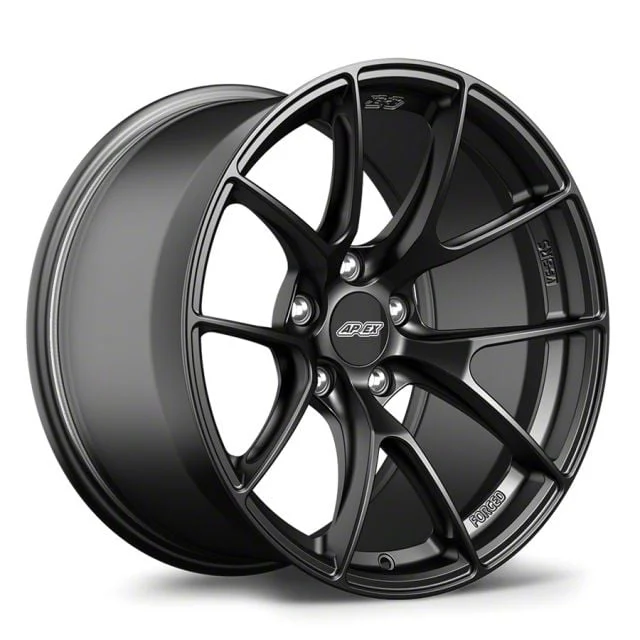 APEX VS-5RS Satin Black Wheel; Rear Only; 18x12; 57mm Offset (24-26 Mustang)