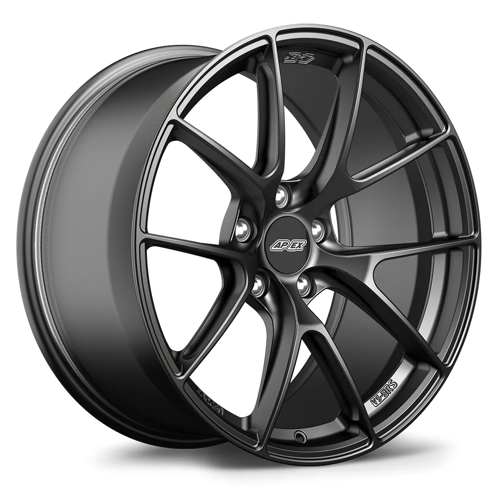 APEX VS-5RS Satin Black Wheel; Rear Only; 20x11; 52mm Offset (24-26 Mustang)