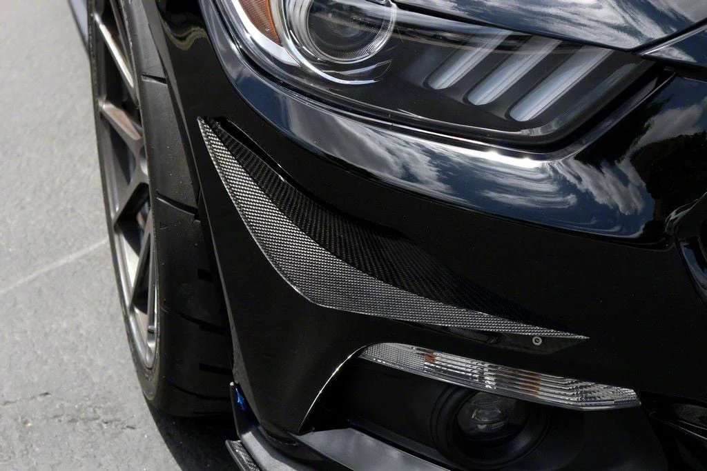 APR Performance Front Bumper Canards; Carbon Fiber (15-17 Mustang GT, EcoBoost, V6)