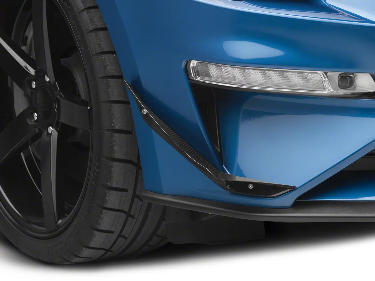 APR Performance Front Bumper Canards; Carbon Fiber (18-23 Mustang GT, EcoBoost)