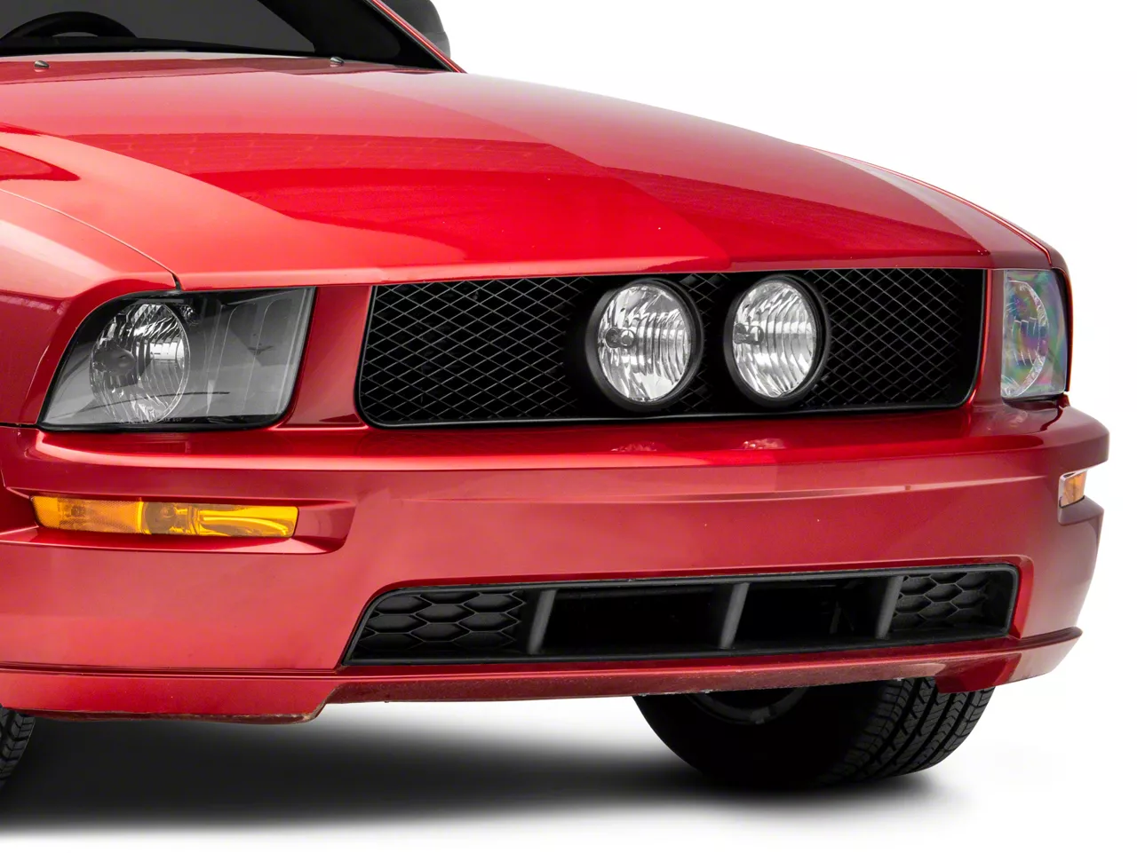 GT Style Upper Grille; Matte Black (05-09 Mustang GT)