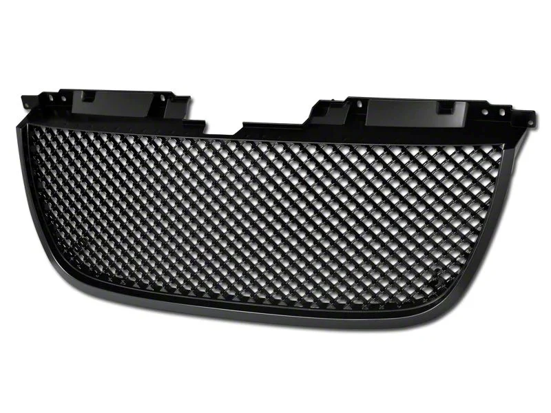 Mesh Upper Replacement Grille; Matte Black (07-14 Yukon)