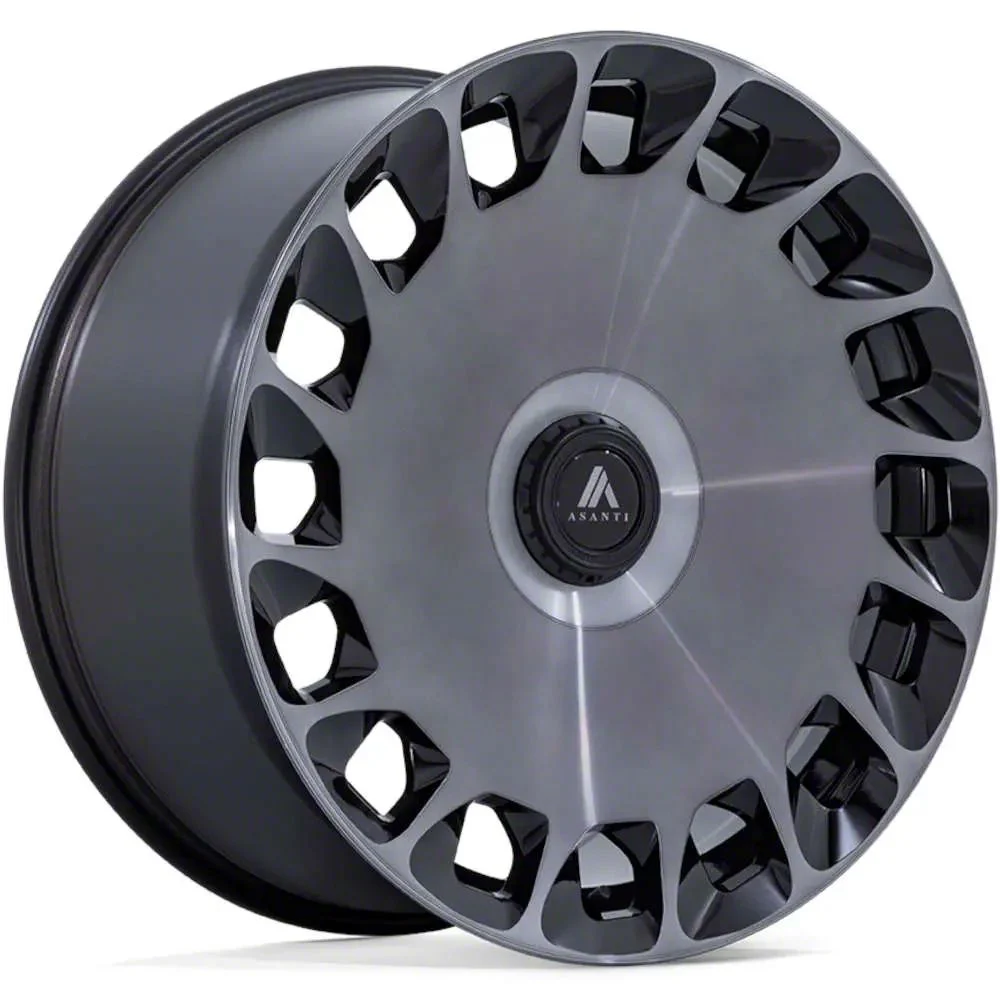 Asanti Aristocrat Gloss Black Machined with DDT Wheel; 22x9; 38mm Offset (24-26 Mustang)