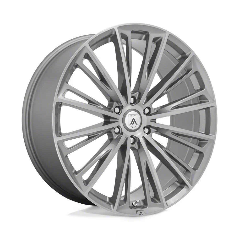 Asanti Corona Truck Titanium Brushed Wheel; Front Only; 20x9; 35mm Offset (20-26 Corvette C8 Stingray)