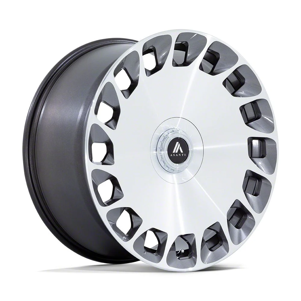 Asanti Aristocrat Gloss Platinum with Bright Machined Face Wheel; 20x9; 45mm Offset (21-26 Mustang Mach-E)
