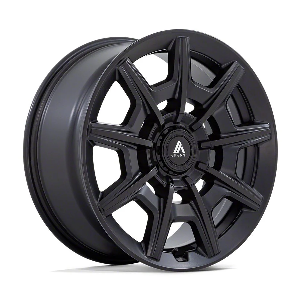 Asanti Esquire Satin Black with Gloss Black Face Wheel; 20x9; 45mm Offset (21-26 Mustang Mach-E)