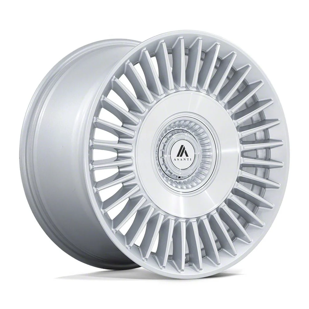 Asanti Tiara Gloss Silver with Bright Machined Face Wheel; 20x9; 45mm Offset (21-26 Mustang Mach-E)