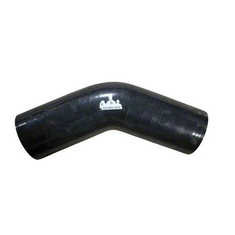 45 Degree Silicone Coupler Long Leg; 2.50-Inch; Black (Universal; Some Adaptation May Be Required)