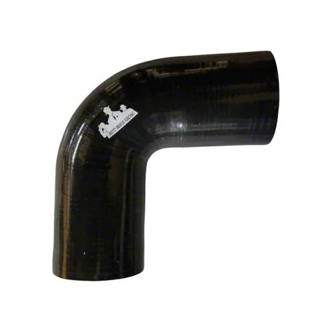 90 Degree Silicone Coupler Long Leg; 2.50-Inch; Black (Universal; Some Adaptation May Be Required)