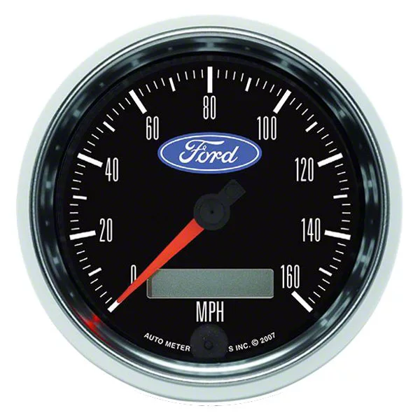 Auto Meter Ford Series 3-3/8-Inch Programmable Speedometer; 0-160 MPH (Universal; Some Adaptation May Be Required)