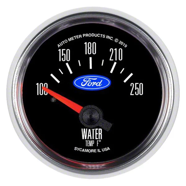 Auto Meter Ford Series 2-1/16-Inch Water Temperature Gauge; 100-250 Fahrenheit (Universal; Some Adaptation May Be Required)