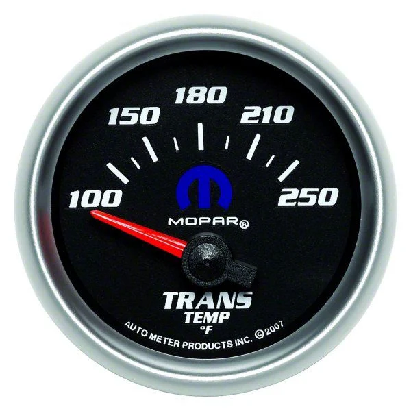 Auto Meter MOPAR Series 2-1/16-Inch Transmission Temperature Gauge; 100-250 Fahrenheit (Universal; Some Adaptation May Be Required)