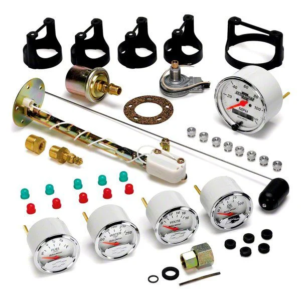Auto Meter Chevy Vintage Series 5-Gauge Kit; Electrical (Universal; Some Adaptation May Be Required)