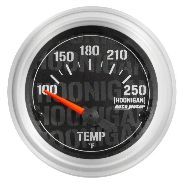 Auto Meter Hoonigan Series 2-1/16-Inch Water Temperature Gauge; 100-250 Fahrenheit (Universal; Some Adaptation May Be Required)
