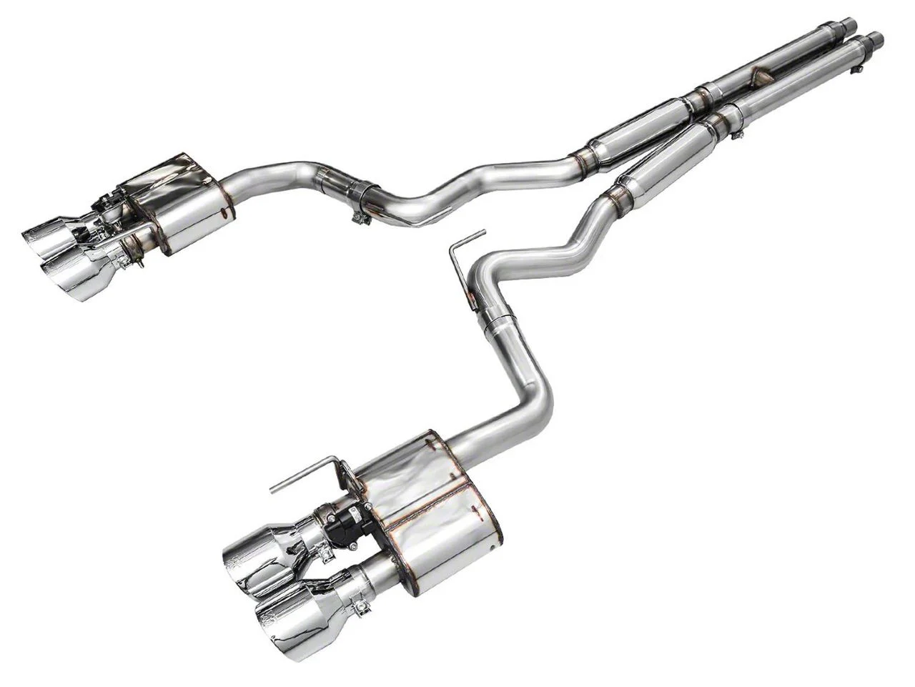 AWE SwitchPath Cat-Back Exhaust with Chrome Silver Tips (24-26 Mustang Dark Horse)