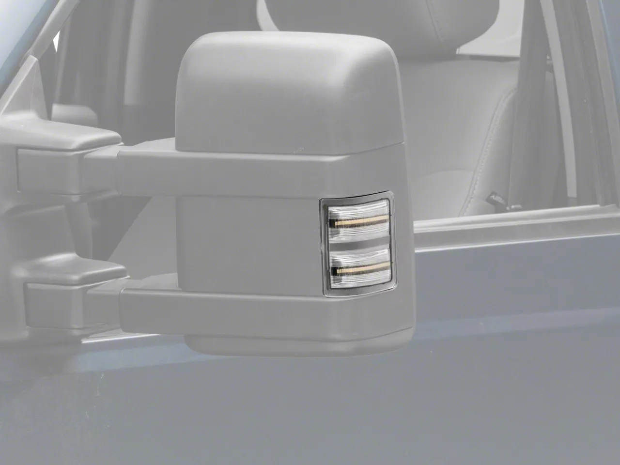 Raxiom Axial Series LED Sequential Switchback Side Mirror Marker Lamps; Clear (11-16 F-350 Super Duty)