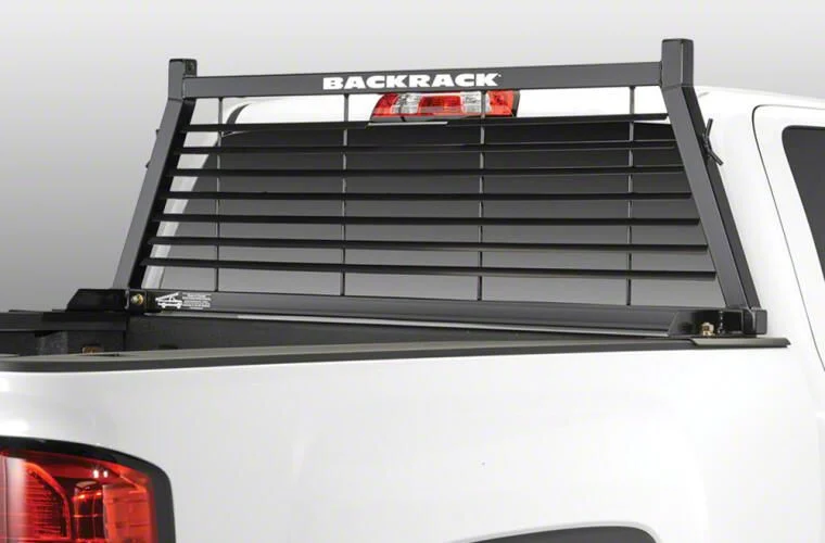BackRack Louvered Headache Rack Frame with Standard No Drill Installation Kit and Rear Bed Bar (20-26 Sierra 3500 HD)