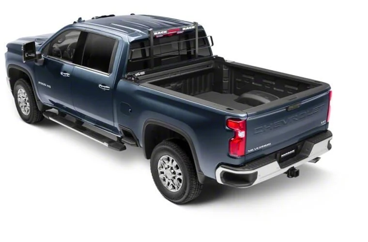 BackRack Short Headache Rack Frame with Standard No Drill Installation Kit and Rear Bed Bar (15-19 Sierra 3500 HD)