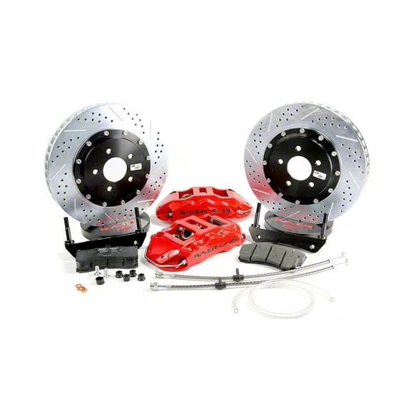 Baer Extreme+ Front Big Brake Kit with 15-Inch Rotors; Red Calipers (05-14 Mustang)
