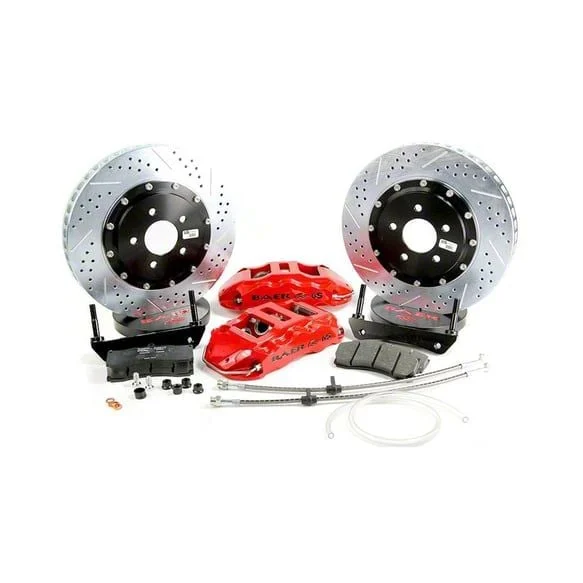 Baer Extreme+ Front Big Brake Kit with 15-Inch Rotors; Silver Calipers (05-14 Mustang)