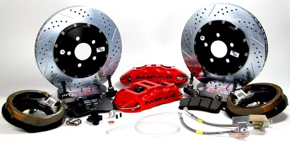 Baer Extreme+ Rear Big Brake Kit with 14-Inch Rotors; Black Calipers (05-14 Mustang)