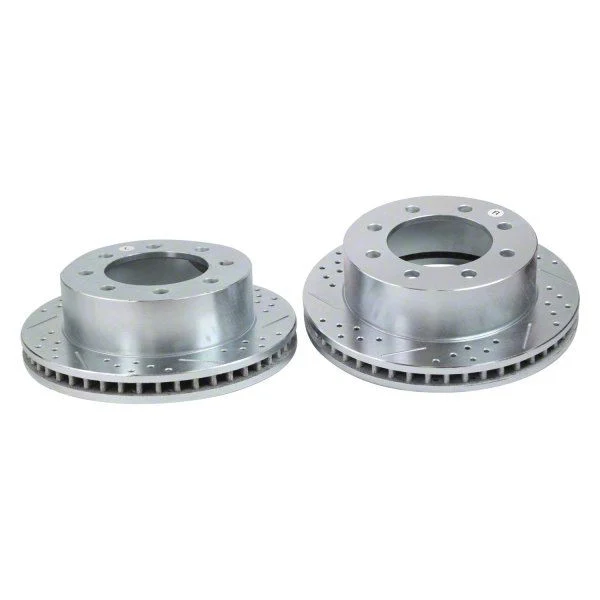 Baer Claw Performance Drilled and Slotted 8-Lug Rotors; Rear Pair (09-18 RAM 2500)